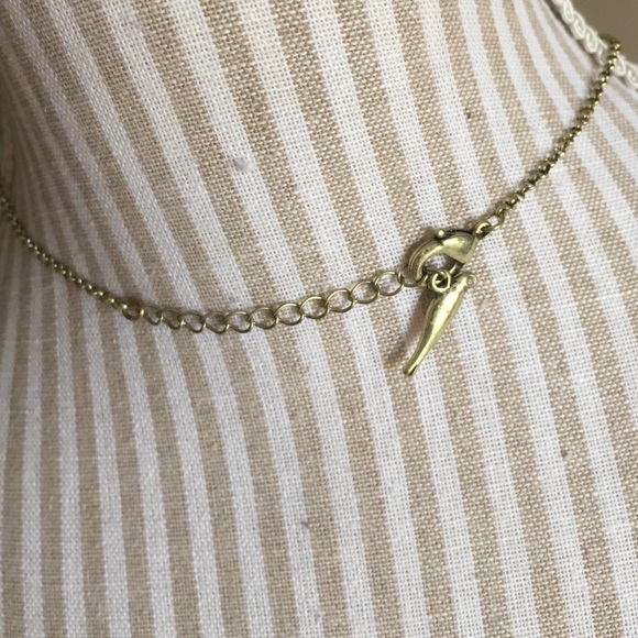 NWOT Blue & Gold Stone Statement Necklace - Picture 4 of 4