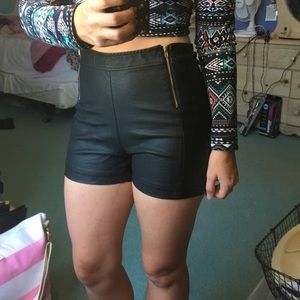 Leather High Waisted Shorts