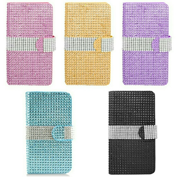 🎉|1LEFT|• IPHONE 6S PLUS Rhinestones Wallet Case• - Picture 2 of 4