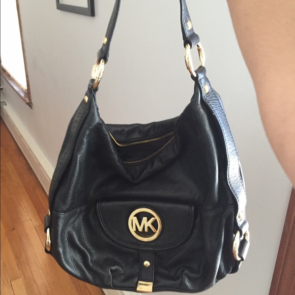 Michael Kors black hobo bag
