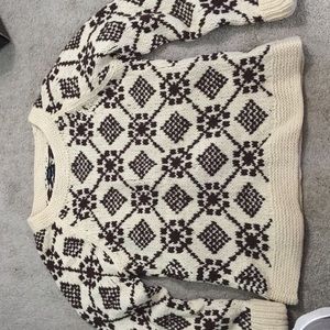 Hand knit lambs wool sweater