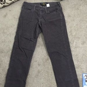 Grey corduroy flare lucky brand