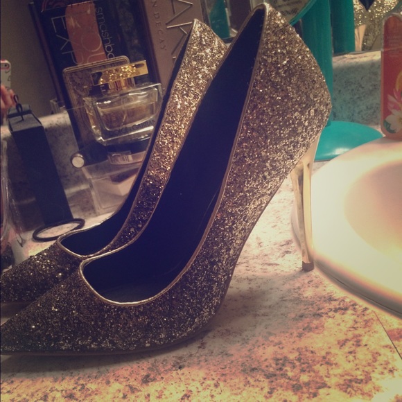 Shi by Journey's Gold and Silver Ombré heels