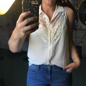 Lace white blouse