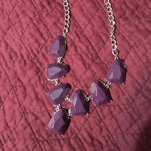 Purple statement necklace