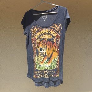 Lucky Brand wide neck tee