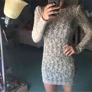 Lace nude dress