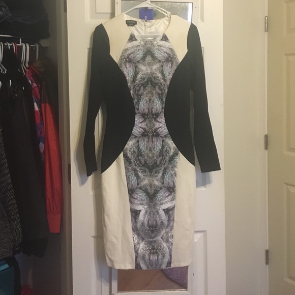 Bebe kaleidoscope bodycon dress