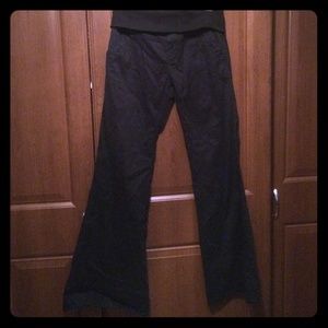 Black wide leg trousers
