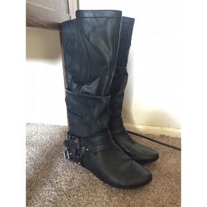 Tall black boots