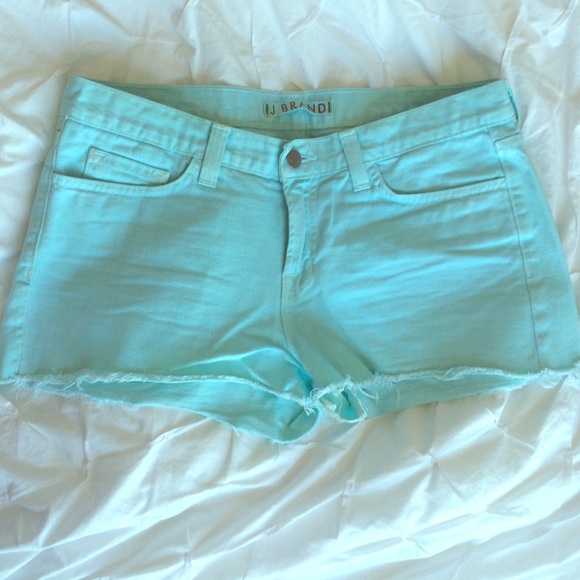 J Brand demin cut off shorts, aqua blue