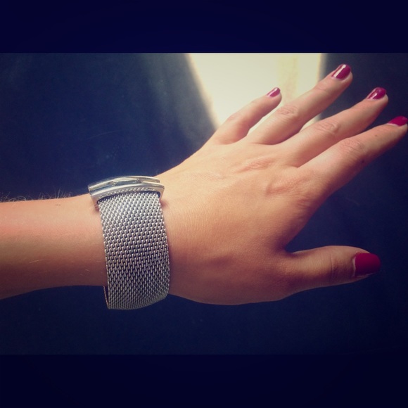 SOLD - Cool silver metal cuff bracelet 