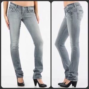 7 For All Mankind Gray Straight Leg Jeans
