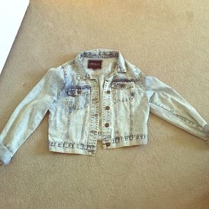 Forever 21 acid wash denim jacket size 1x