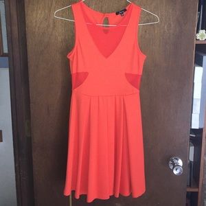 Nordstrom orange skater dress