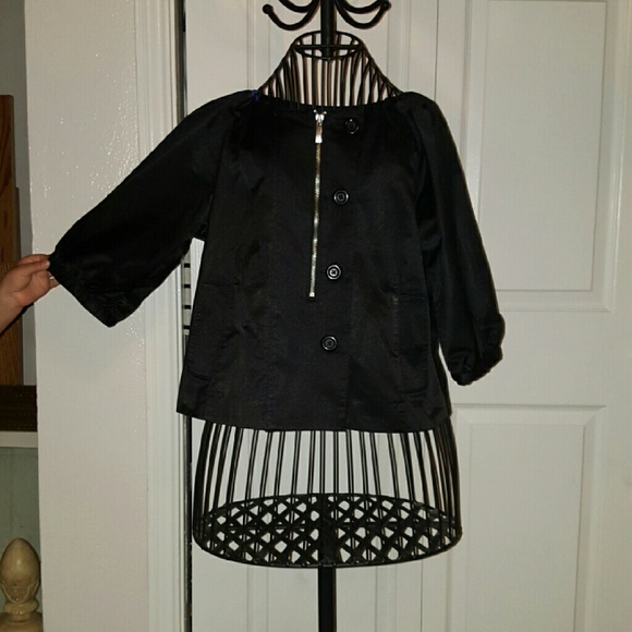 Elle Black Satin Jacket