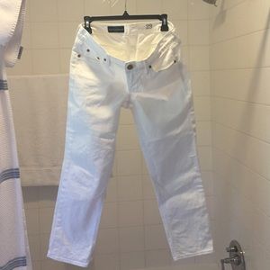 White J. Crew Cropped Matchstick jeans
