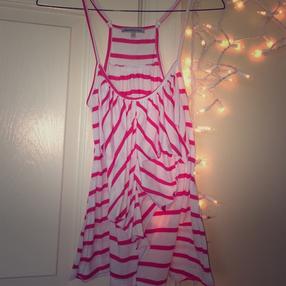 Charlotte Russe pink and white striped top