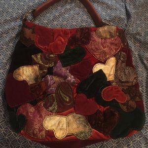 Velvet Patchwork Lucky Brand Tote