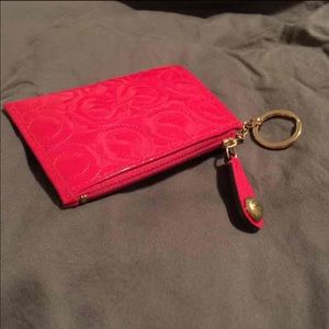 Coach red patent wallet