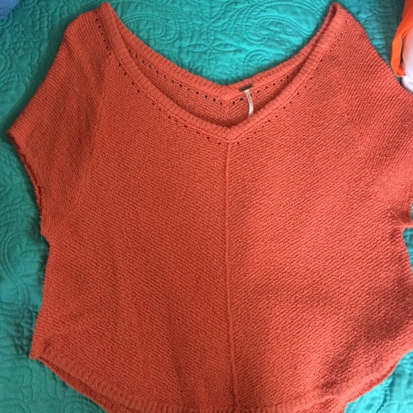Free People Orange Sweater Size Small