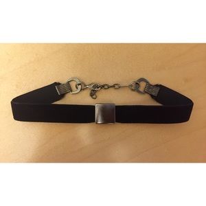 Handmade black velvet chocker necklace