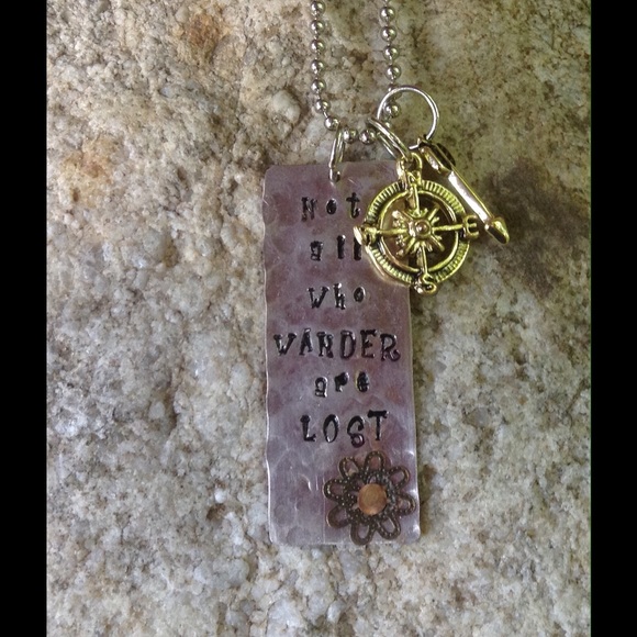 Hand stamped  necklace