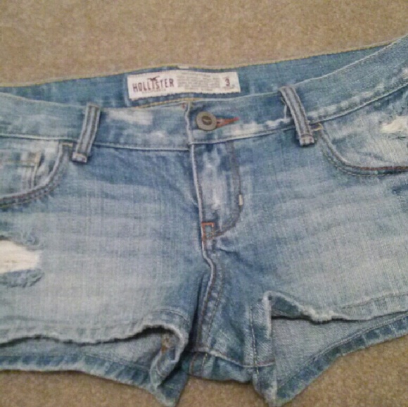 Hollister Faded Denim Short Shorts