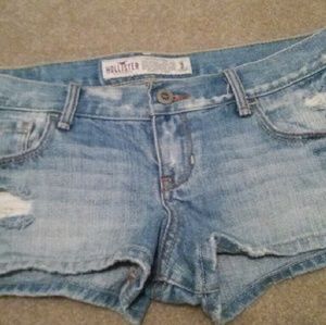 Hollister Faded Denim Short Shorts