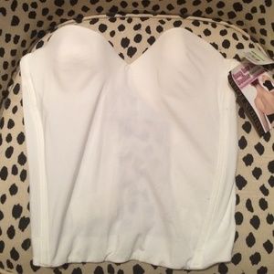 White Strapless corset bra