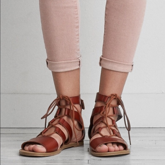 american eagle lace up sandals