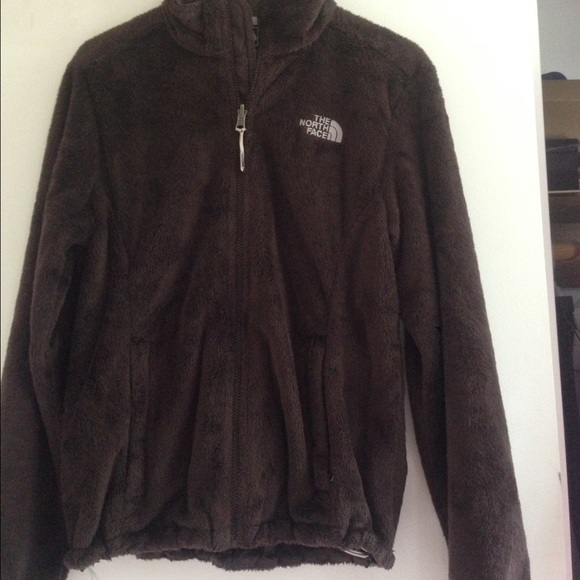 Brown fuzzy north face - Picture 1 of 3
