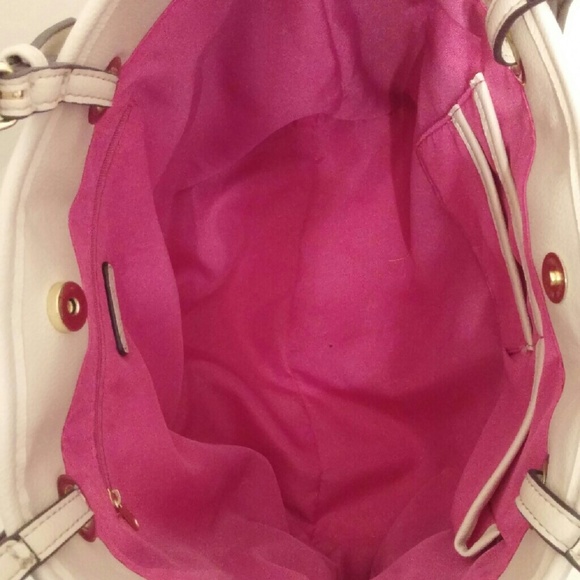 SOLD - Nicole by Nicole Miller Risa Gold/Bone Tote - Picture 4 of 4