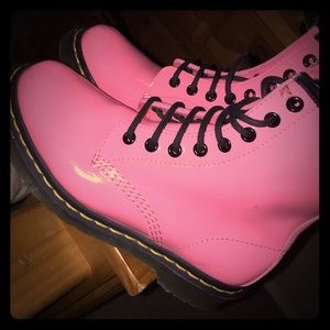 Pink Doc Martin boots