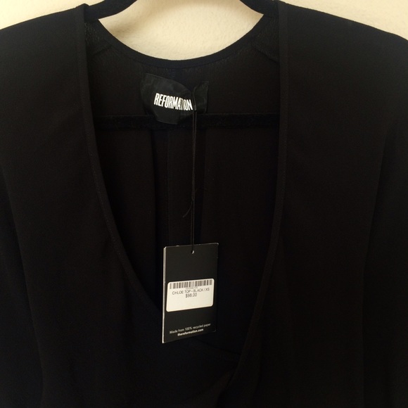 SOLD//Reformation Chloe wrap top - Picture 4 of 4