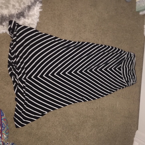 striped maxi dress