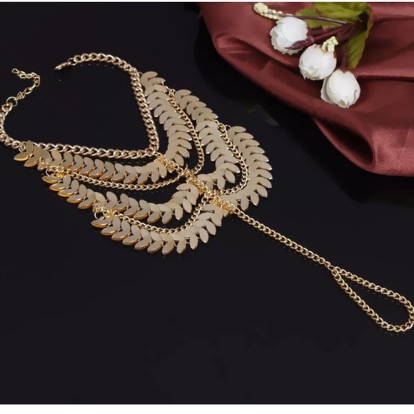 Gold Plated Gypsy Jewelry Sandal anklet - Picture 3 of 3