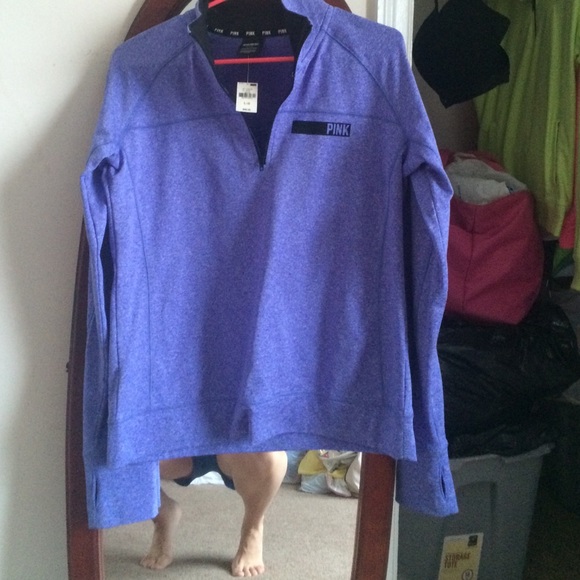 NWT PINK Victoria Secret 1/2 zip