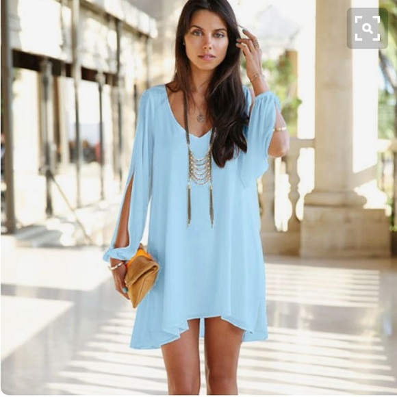 NWOT Baby Blue Chiffon Dress💎💧