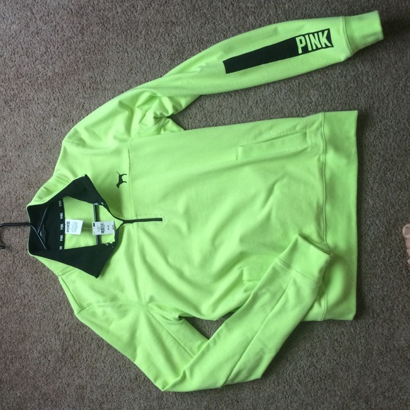 NWT PINK Victoria Secret 1/2 zip