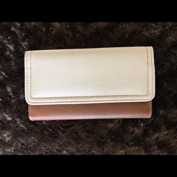 Brown and cream wallet