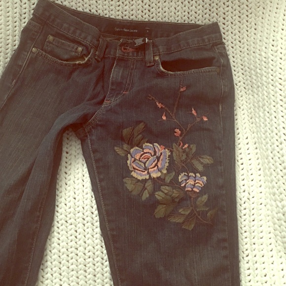 Calvin Klein embroidered AMAZING jeans!