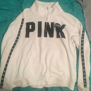 PINK VS sweatshirt white / black