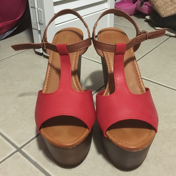 Brown and red wedges