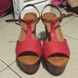Brown and red wedges