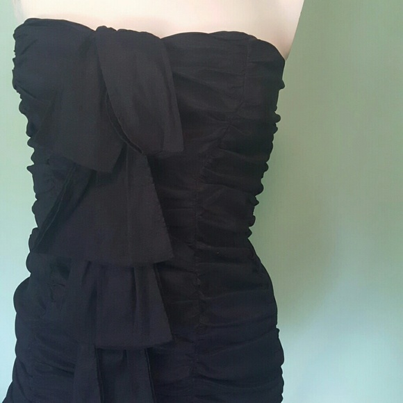 LBD Ruffled Black Dress - Picture 2 of 3
