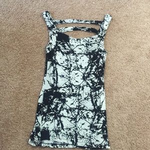 Splattered printer tank top