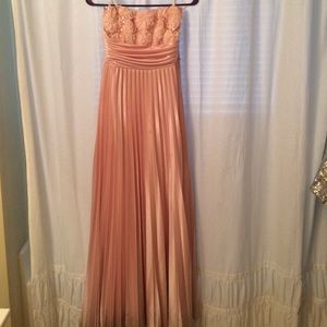 Speechless pink formal dress with rosettes