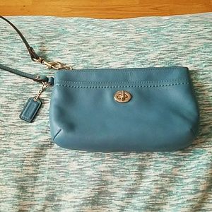 Coach leather wristlet