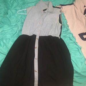 Jean/ polyester dress